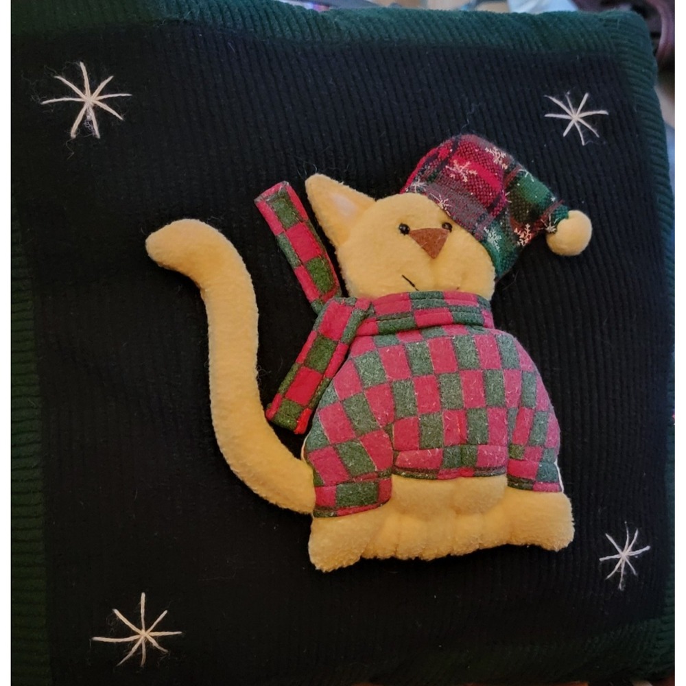 Cat Throw Pillow Christmas 3D Hand Sewn Couch,girls,boys  Kitty,decoration Cute